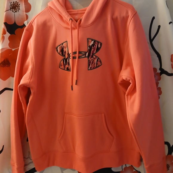 Under Armour Pink Hoodie with Logo - Picture 1 of 5